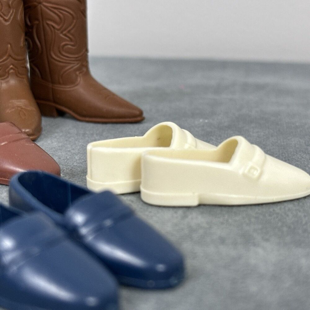 Vintage Ken Doll Shoes Boots Hong Kong Taiwan Philippines Rubber Plastic Pairs - Picture 7 of 7